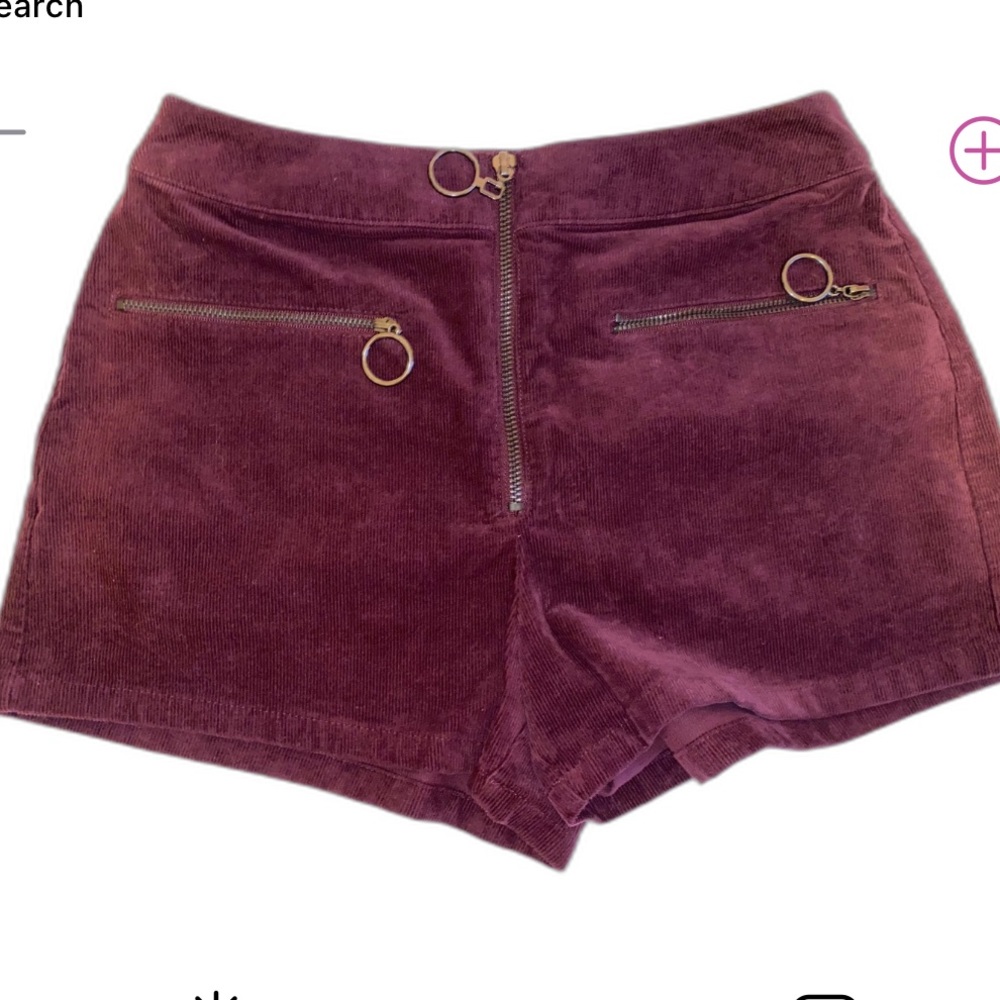 Forever 21 Burgundy Corduroy Shorts